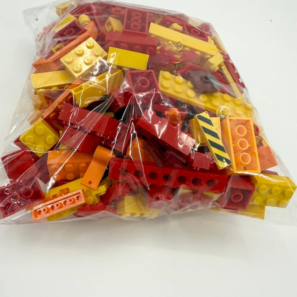 Lego‎ Bulk Lot Color Sorted Yellow Orange Red Mix 1 Pound Pieces Parts Bricks